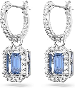 Amazon.com: Swarovski Una Earrings, Octagon cut Swarovski Zirconia